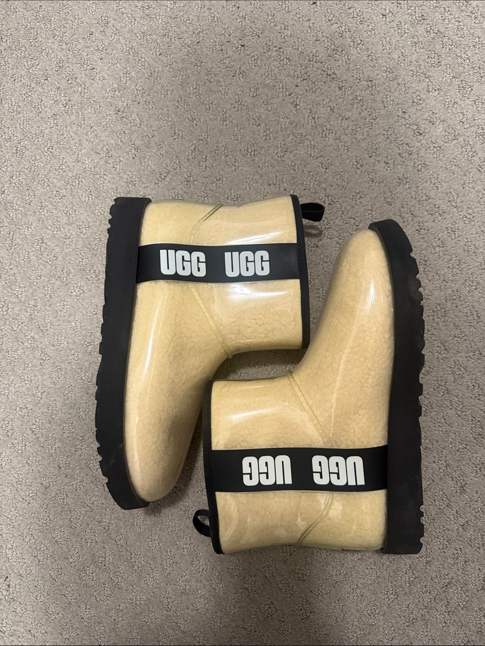 UGG women’s Waterproof Yellow Sheepskin Rain Boots